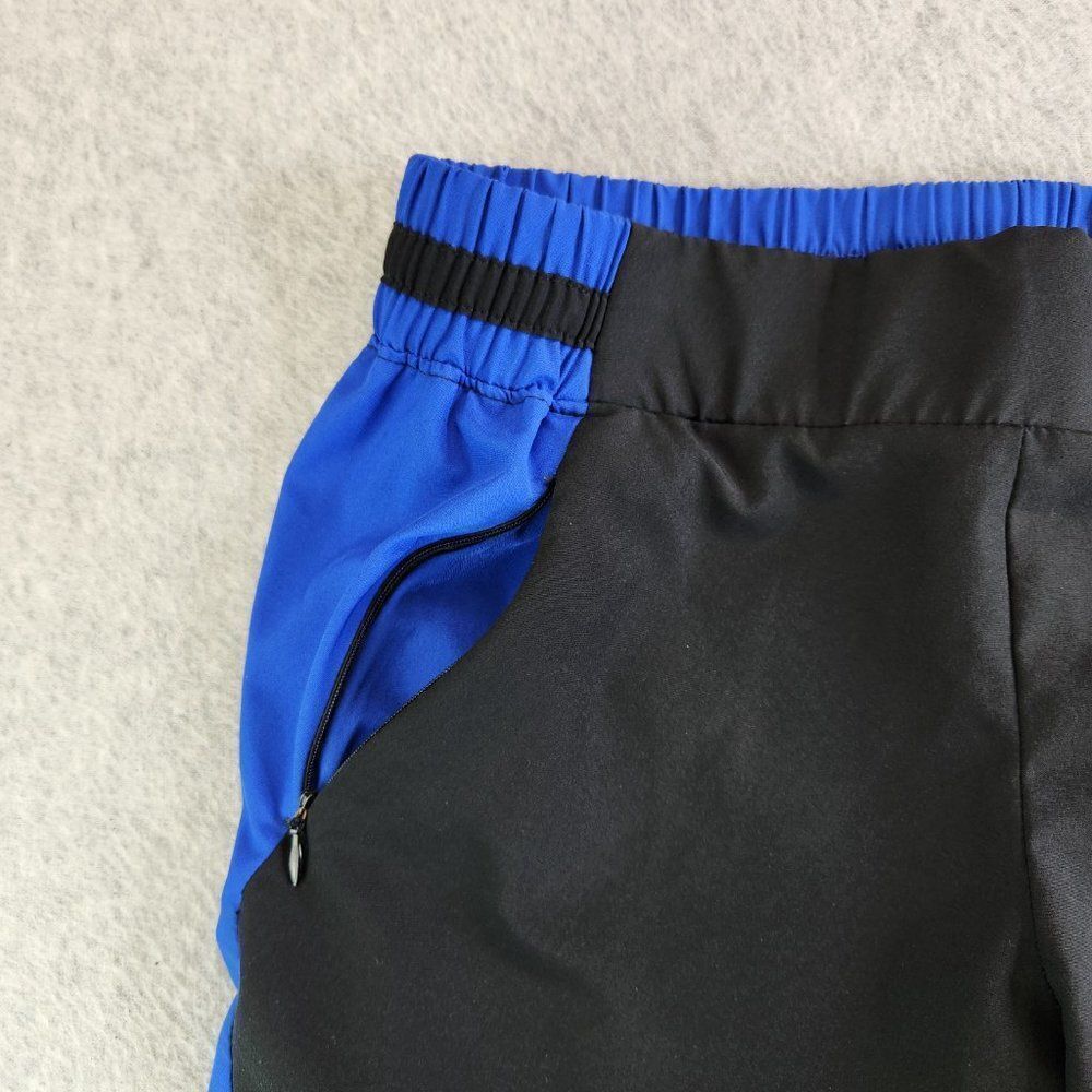 Fabletics Joggers Womens M Black Blue Windsor Zip Pockets Wicking Stretch Ankle - Picture 4 of 16